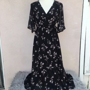 Catch stitch floral dress